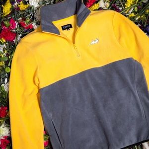 RipNDip Castanza 3/4 Zip yellow and gray jacket
